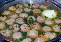 SOUP WITH MEATBALLS