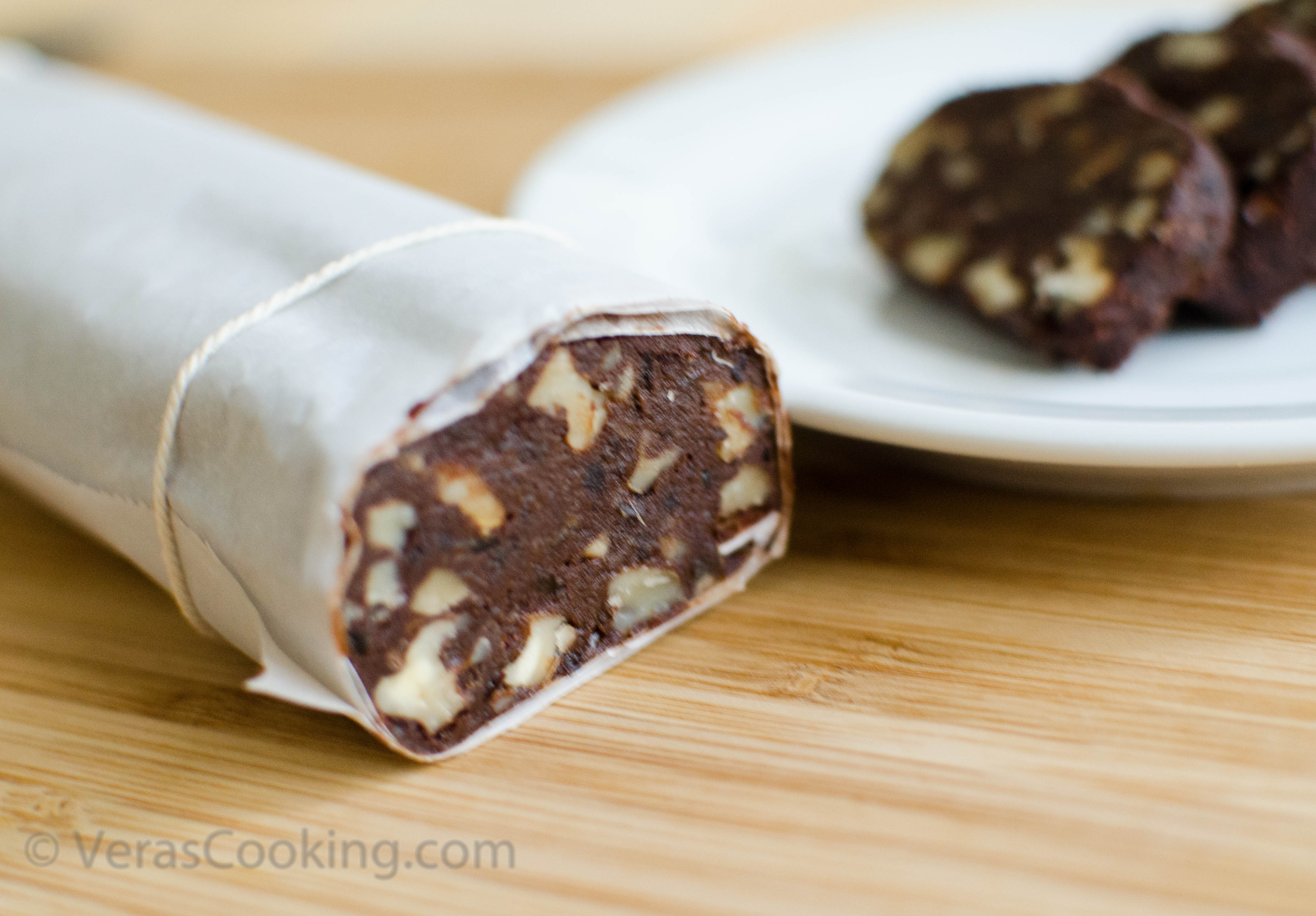 VEGAN, GLUTENFREE CHOCOLATE SALAMI Vera's Cooking